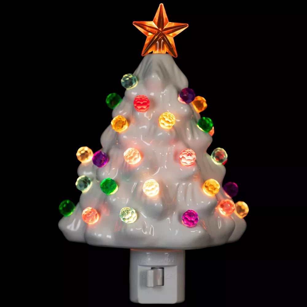 Retro Weihnachtsbaum Nachtleuchte für Kinder zum Einstecken