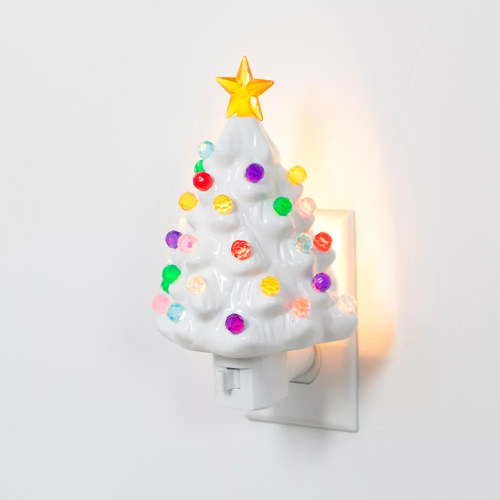 Retro Weihnachtsbaum Nachtleuchte für Kinder zum Einstecken